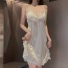 Sex Nightdress Suspender Sexy Female Lace Pure Desire Wind Summer Ice Silk Thin Sexy Hot Sexy Nightdress