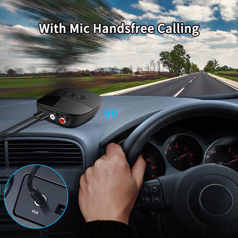 Bluetooth 5.2 Audio Receiver RCA 3.5mm AUX USB Stereo NFC Wireless Adapter U-Disk/TF Card With Mic For Car Kit Speaker Amplifier