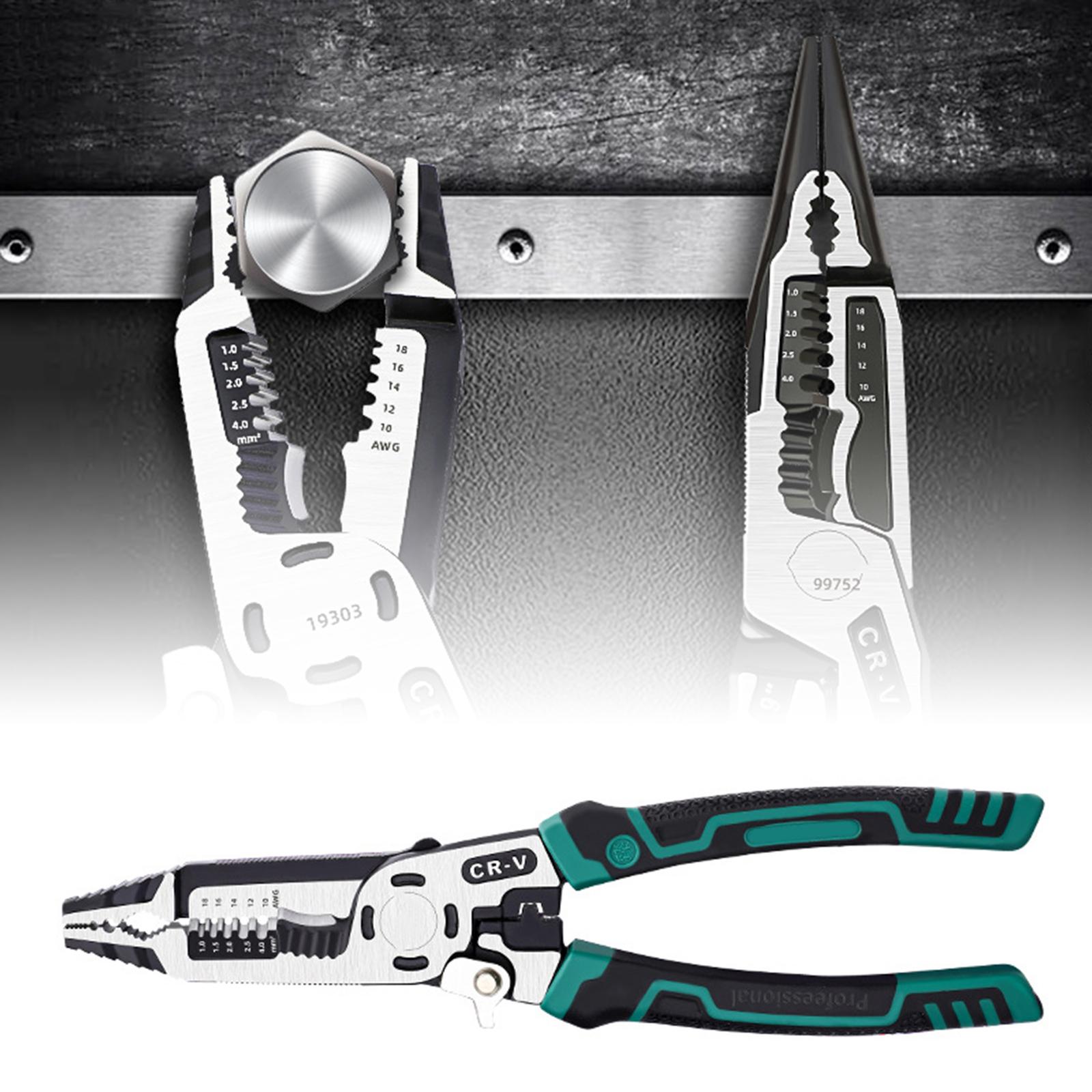 

Инструмент для зачистки проводов 10-в-1, инструмент для зачистки кабеля, кусачки для клемм, щипцы для профессиональных электриков, плоскогубцы для зачистки проводов