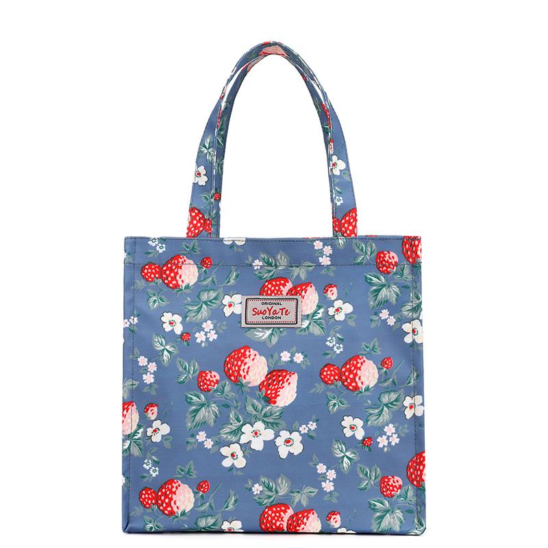 Women's Large Capacity Letter Print Handbag Nylon Shoulder Bag Student Tote Bag