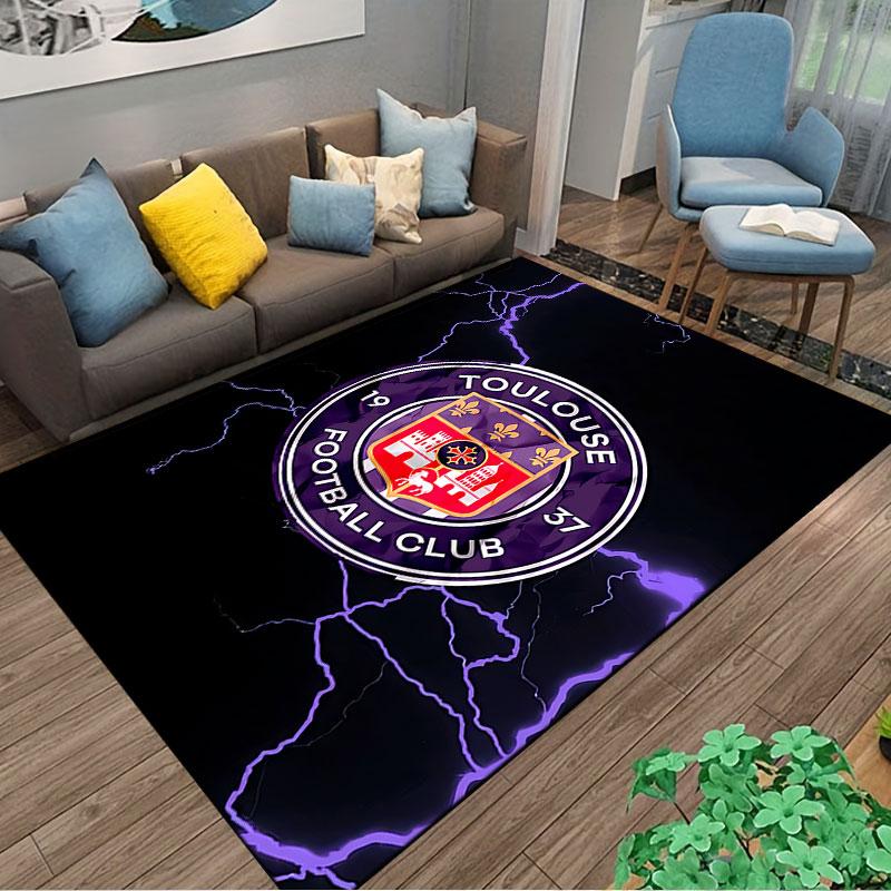 Toulouse FC Logo Carpet Suitable As a Non-slip Mat for the Living Room or Bedroom Sofa