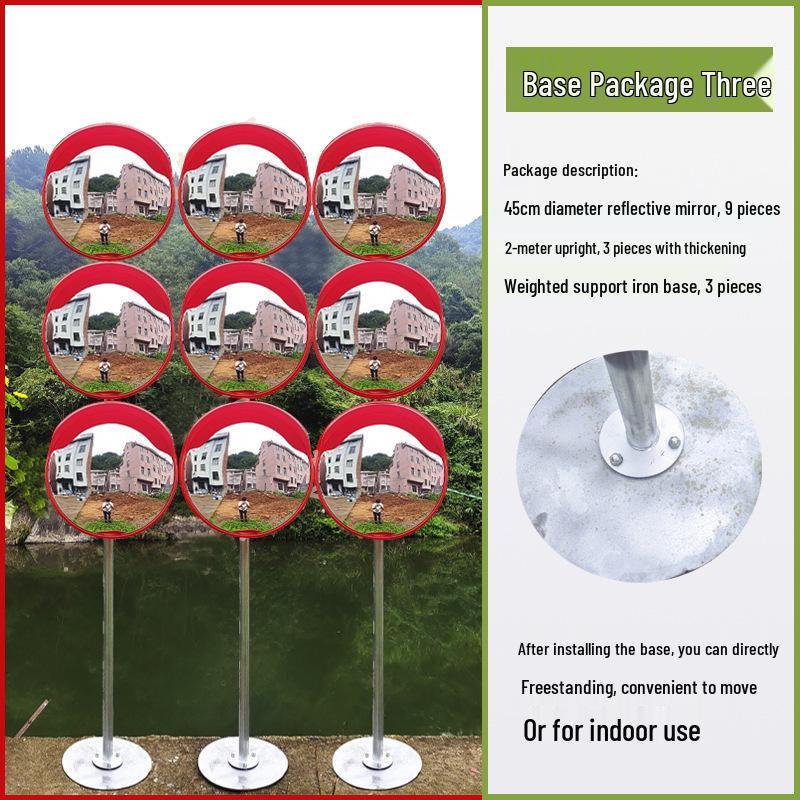 Wide-Angle HD Reflective Traffic & Anti-Theft Convex Mirror for Indoor/Outdoor Use