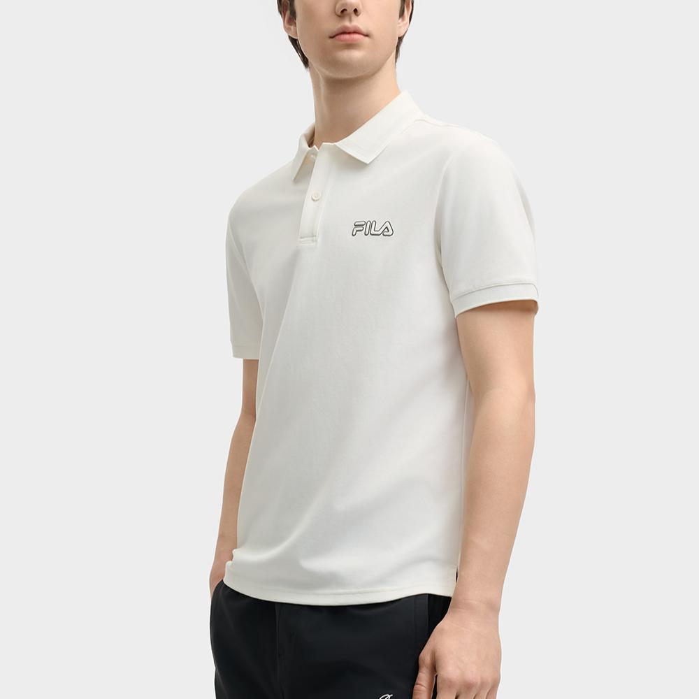 New FILA MODERN HERITAGE Polo Shirt Men's Cloud White F11M528110FWT