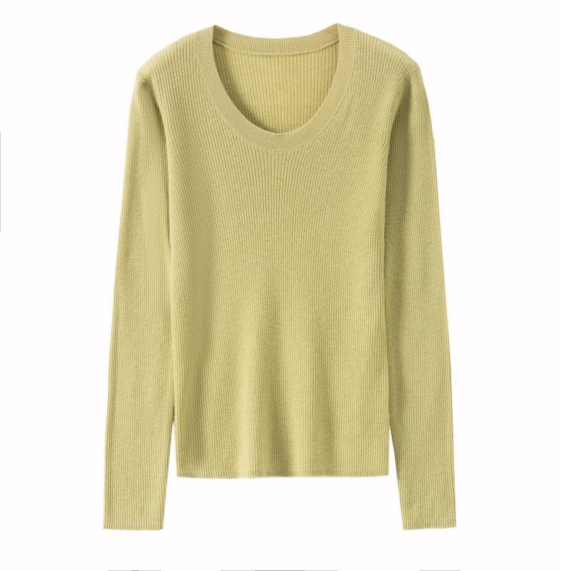 Classic High-end Autumn and Winter New Niche Chic Front Shoulder Thin Long-sleeved Women's All-wool Knitted Sweater