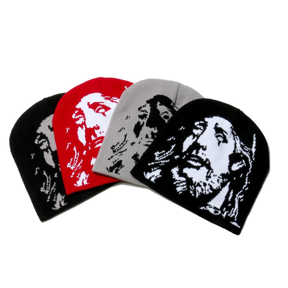 2025 nowa czapka dzianinowa żakardowa popularna czapka wełniana na głowę modna czapka termiczna outdoorowa męska i damska