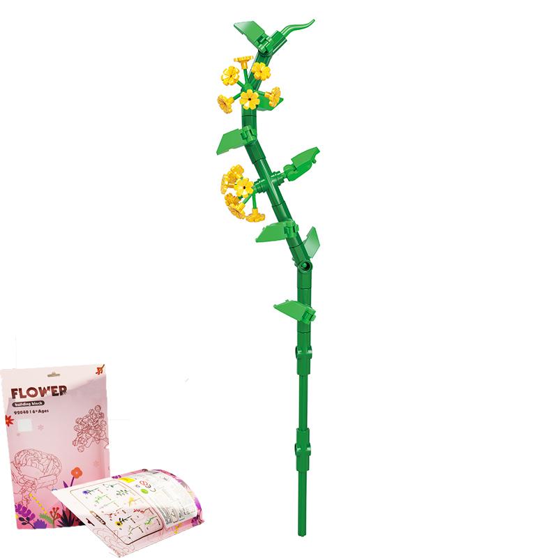 Flower Model Building Blocks Toys Children DIY Educational Building Bricks Toy 3D Flower Plants Blocks Toys Kids For Adult Gifts