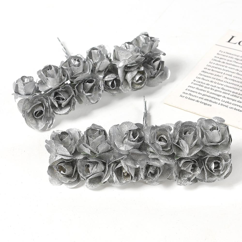 144Pcs Artificial Rose Bouquets Paper Fake Flowers Home Room Decor Wedding Decoration Christmas Navidad 2025 New Year DIY Wreath