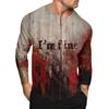Halloween Print Raglan Sleeve Men's Long Sleeve Top
