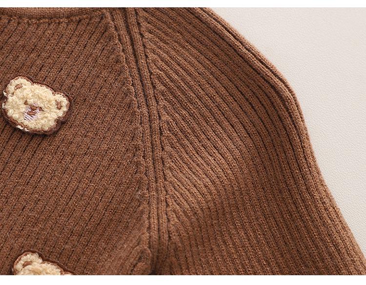 Mädchen Bärenpullover & Hosen Set - Herbst/Winter 2023 Melaard Strick Zweiteiler