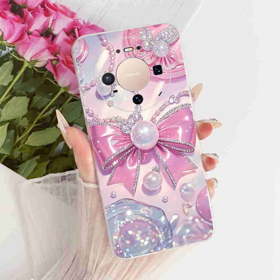 For Huawei Mate 80 5G 2025 Case VYG-AL00 Soft Silicone Sweet Heart Painted Cover Case For Huawei Mate80 Mate 80 TPU Fundas