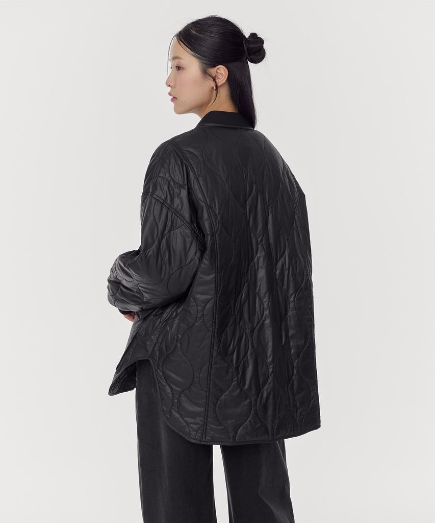 Musinsa Standard Woman Women'S Oversized Onion Quilted Jacket [Black]