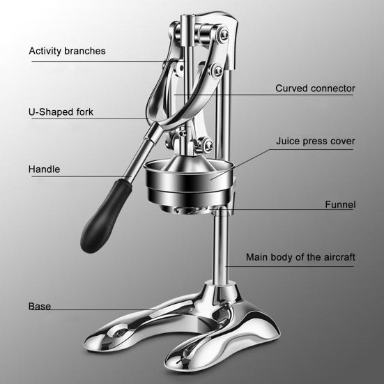 Ruční odšťavňovač citrusů Odolný lis na citrony Nerezová ocel Lis na limetkovou šťávu Neelektrický extraktor ovocné šťávy