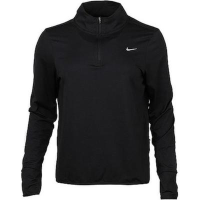 Solid Color Logo Crew Neck Long Sleeve Running T-Shirt Women Tops Black FB4317-010