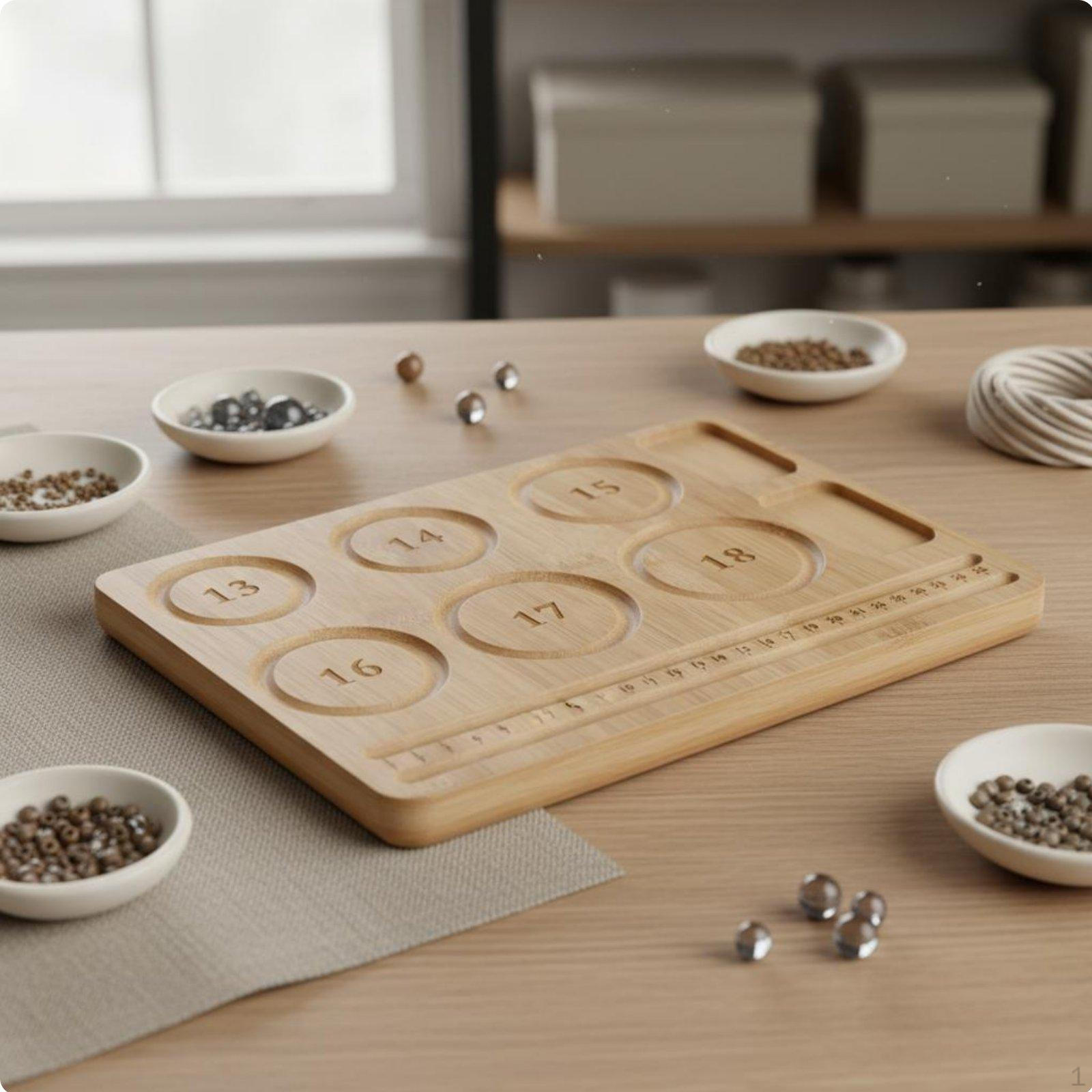 Wooden Bead Tray Wood Bracelet Design EasytoUse Beading Board for DIY Crafters, Jewelry