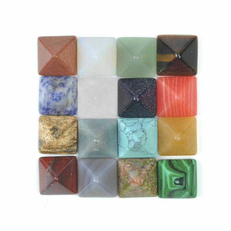 Crystal Healing Chakra Pyramid Stone Set Featuring Unique Natural Quartz Crystals For Spiritual Growth