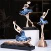 Elegant Resin Ballet Girl Figurine – Abstract Dance Art Home Decoration