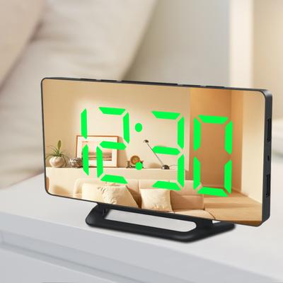 1 Set LED Budík Digitální displej Jasná čísla Nastavitelný jas Budík pro domácí kancelářské dekorace