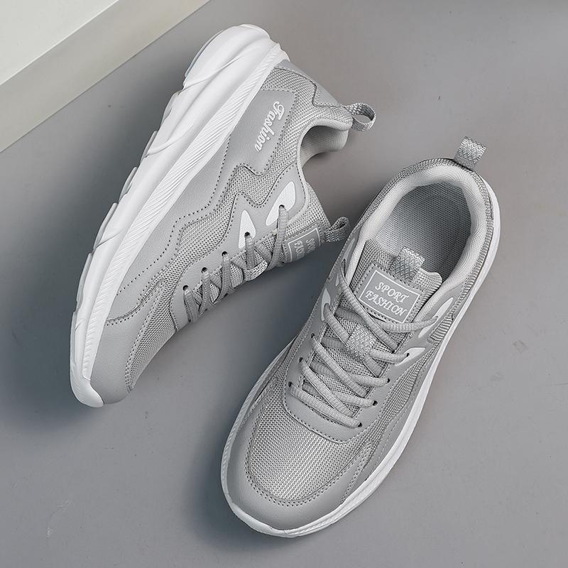 Double Star Large Black Men's Sneakers Breathable Extra Large Shock Absorbed Soft Bottom Lightweight Large Casual Sneakers