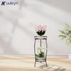 Gartenarbeit Pflanzgefäß Blume Zimmerblume stilvoller Garten Blumenständer für perfekt für Wohnen Büro Regal, Innenbereich, 2-stöckig, Ständer, Regal, Ständer, Regal, Eisen,