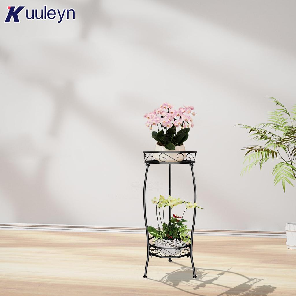Gartenarbeit Pflanzgefäß Blume Zimmerblume stilvoller Garten Blumenständer für perfekt für Wohnen Büro Regal, Innenbereich, 2-stöckig, Ständer, Regal, Ständer, Regal, Eisen,