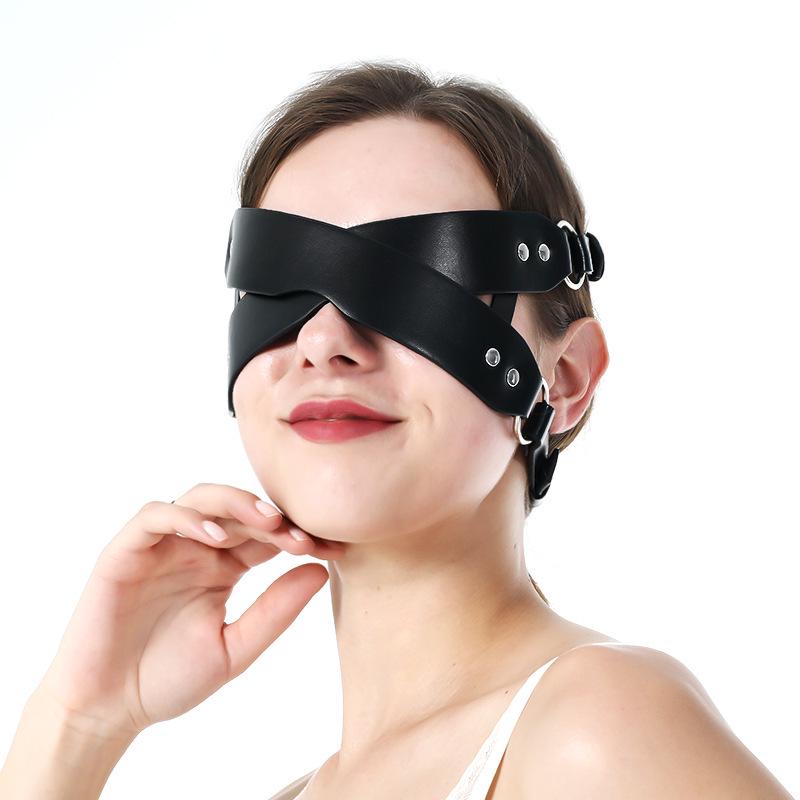 Women's Sexy Leather Eye Mask - Adult Fantasy Accessory