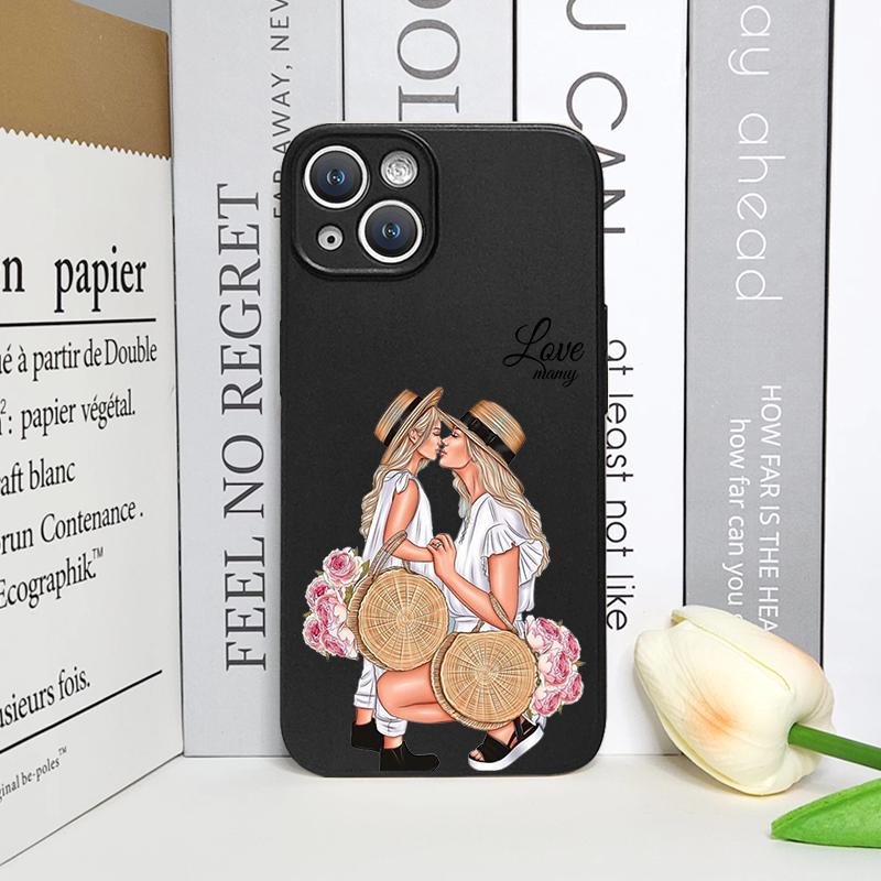 Fashion Family Girl Boy Super Mom Baby Phone Case for Iphone 16 15 12 11 14 13 Pro Max Cover for Iphone 7 8 Plus XR X XS SE2020