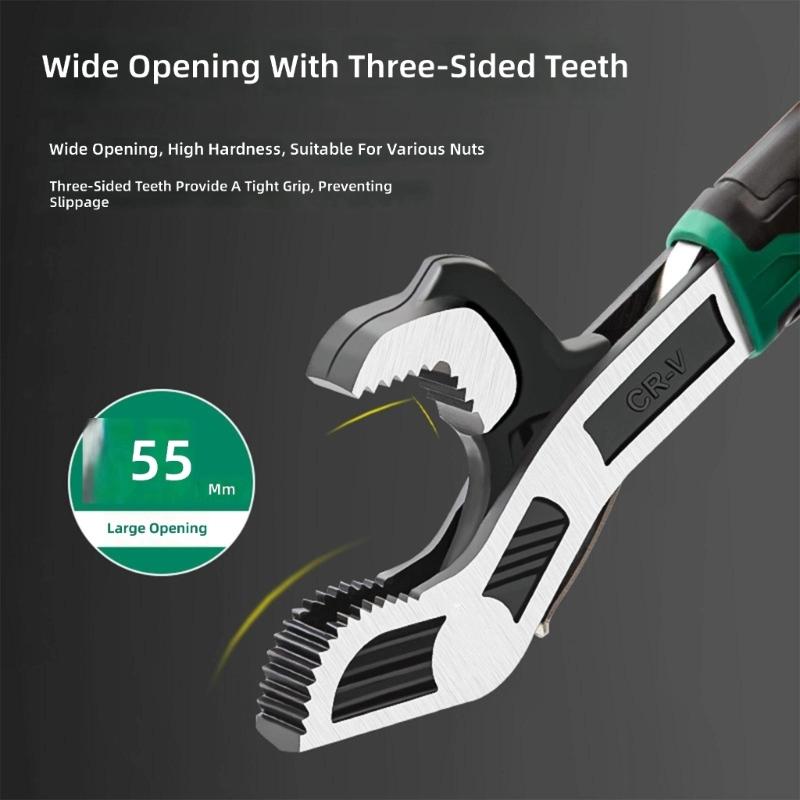 High Carbon Steel Quick Locking Pipe Wrench Set Of 4 Size From 6in To 12Inch Spanner For Home Repair And Industrial Use