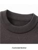 Men's Solid Color Half-High Collar Fleece Knit Sweater - Warm, Casual Base Layer Shirt