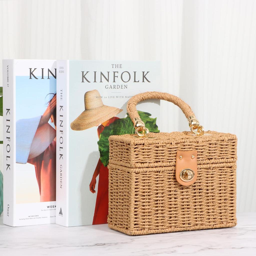 Nová luxusní taška z proutí, Ruční crossbody taška, Dámská taška, Malá voňavá proutěná taška, Malá čtvercová taška, Taška na dovolenou na pláž