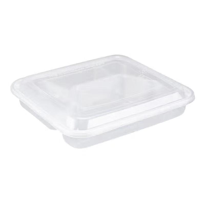 Transparent 4-Compartment Plastic Food Containers with Lids