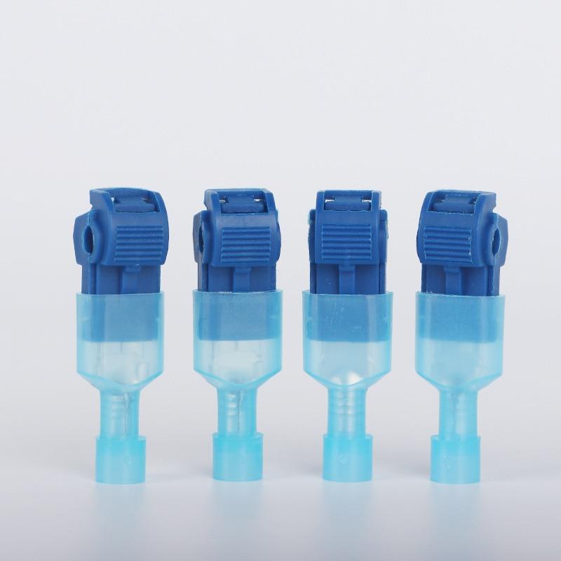 25set T2 Blue Quick Wiring Clip T Type Stripping Free Quick Wiring Terminal Main Line Branch Quick Wiring Clip Set