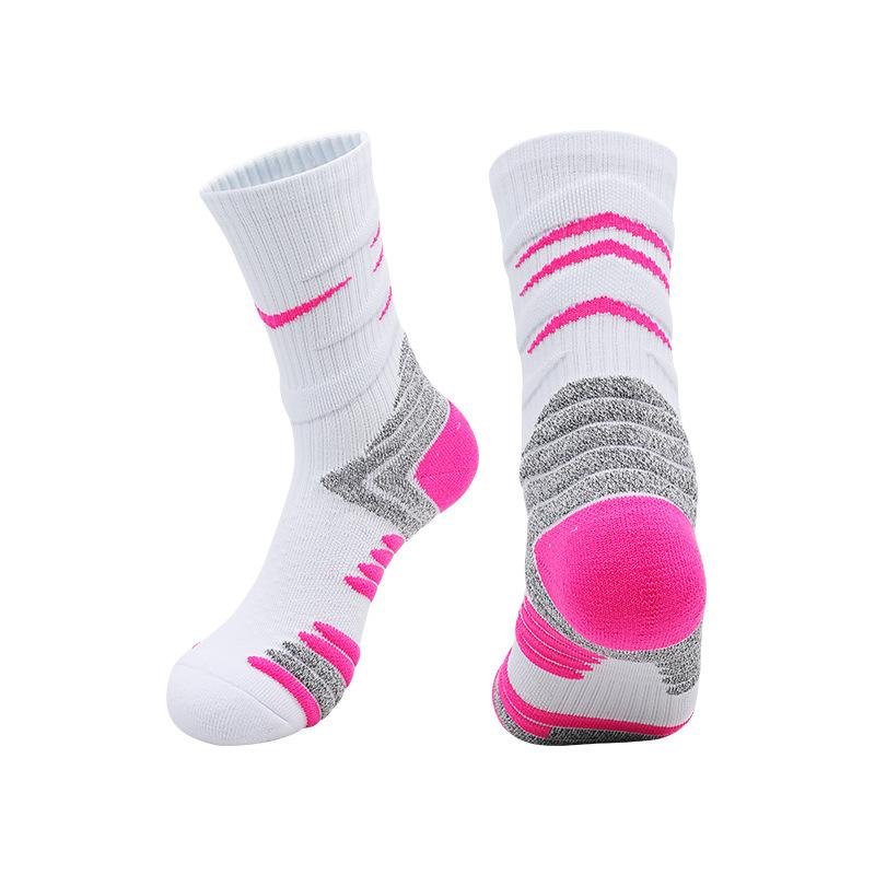 High-Top Basketball Socks Actual Combat Long-Tube Badminton Towel Socks Sweat-Absorbing Zhongbang Running Socks Medium-Tube Sports Socks