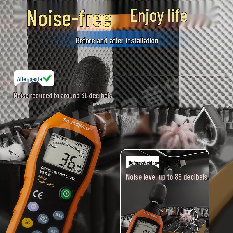 Flame-Retardant Self-Adhesive Soundproofing Panel - Noise Reduction & Absorption 