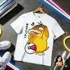 Pokémon Psyduck Graphic T Shirt Men Kids 2026 Summer Y2k Short Sleeve Tee Top Streetwear Oversized Casual Parentchild Clothing