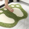Cartoon Foot Shaped Toilet Mat Absorbent Non-Slip Mats Comfortable Resistant Carpet Washable Household Door Pads Nordic Style Thickened Bathroom Mat