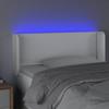 vidaXL LED Kopfteil Weiß 103x16x78/88 cm Kunstleder
