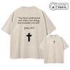 Mens Retro Distressed Washed TShirt With Bible John  Print Pure Cotton Crew Neck Short Sleeve Suitable For Daily Commute