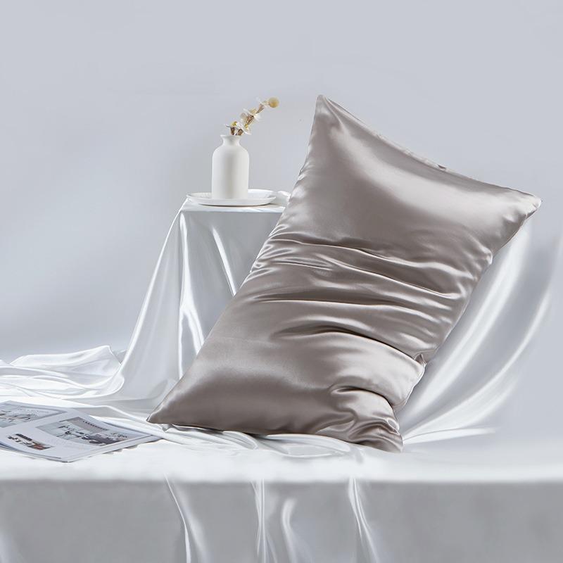 

19/22 Momme Silk Zipper Pillowcase 1pc 100% Nature Mulberry Silk Muticolor Pillow Case for Healthy Standard Queen King Size 51x66cm