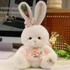 Adorable Floral Plaid Long-Eared Rabbit Plush Toy for Kids