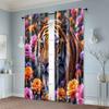 2pcs, Curtain Popular 2D Print Tiger Versatile Polyester (without Rod) Art Deco Festive Perfect for Living Room, Bedroom & Home