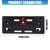 Black ABS Front License Plate Bracket, Replacement Mount with Multiple Mounting Points and 6 Included Screws for the Stated Application