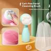 2-in-1 Doppelseitige Silikon-Gesichtsbürste Peeling- & Massage-Tool mit Handgelenk-Waschband zur Tiefenreinigung der Poren Spa-Qualität
