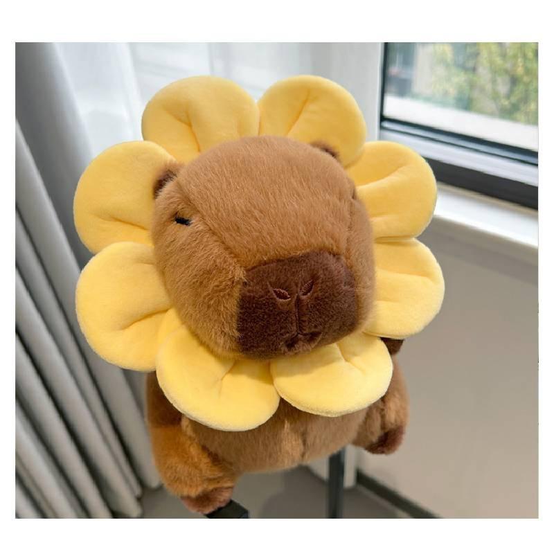 Sun Flower Cute Capybara Plush Toy Cartoon Girl Children Birthday Gift Holiday