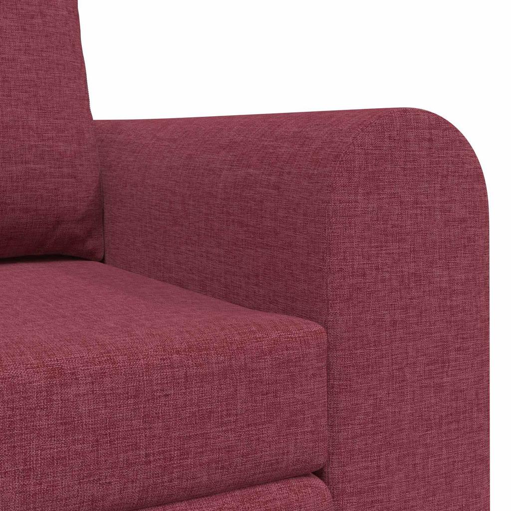 Sleeper Sofa 60 cm Wine Red Fabric