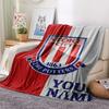 1PC Custom Name Stoke City FC Patterned Flannel Blanket Suitable For All Seasons for Home Decor Warmth and Comfort Gifts Holiday Present_xia