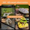 Adjustable Turtle Basking Platform Transparent PC Hanging Turtle Basking Land with Ramp Reptile Resting Platform for Aquarium