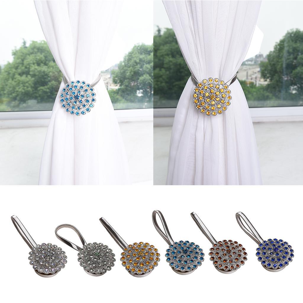 Curtain Tieback Magnetic Diamond Curtain Holdbacks Home Office Decoration
