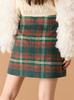 Front bit design mini skirt LWFS255004GRN1