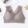 Women's beautiful back bra, plus-size plus-bust lace lace strapless bra, anti-exposure malfunction, wireless, push-up body-hugging camisole