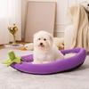 Yousheng Eggplant Cats Bed Vegetable Shape Pet Sofa with Removable Cushion Joint Support Cute Pet Bed for Cats Small Dogs Kittens